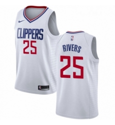 Womens Nike Los Angeles Clippers 25 Austin Rivers Authentic White NBA Jersey Association Edition