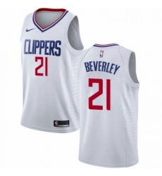 Youth Nike Los Angeles Clippers 21 Patrick Beverley Swingman White NBA Jersey Association Edition 