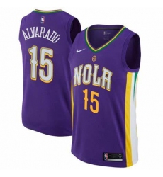 Men Jose Alvarado New Orleans Pelicans 15 Nike Swingman Purple Jersey