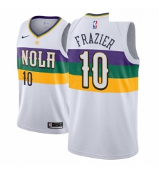 Men NBA 2018 19 New Orleans Pelicans 10 Tim Frazier City Edition White Jersey 