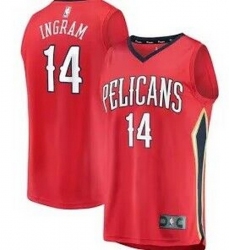 Men New Orleans Pelicans 14 Brandon Ingram Red Stitched Jersey
