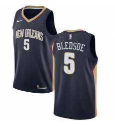 Men Nike New Orleans Pelicans 5 Eric Bledsoe Navy NBA Swingman Icon Edition Jersey