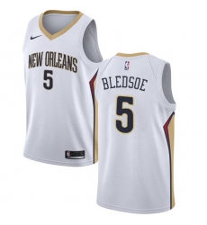 Men Nike New Orleans Pelicans 5 Eric Bledsoe White NBA Swingman Association Edition Jersey
