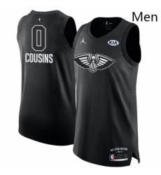Mens Nike Jordan New Orleans Pelicans 0 DeMarcus Cousins Authentic Black 2018 All Star Game NBA Jersey