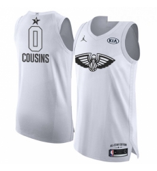 Mens Nike Jordan New Orleans Pelicans 0 DeMarcus Cousins Authentic White 2018 All Star Game NBA Jersey