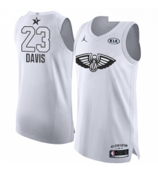 Mens Nike Jordan New Orleans Pelicans 23 Anthony Davis Authentic White 2018 All Star Game NBA Jersey