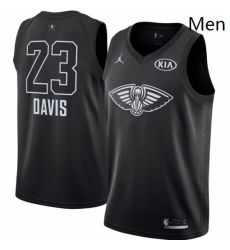 Mens Nike Jordan New Orleans Pelicans 23 Anthony Davis Swingman Black 2018 All Star Game NBA Jersey