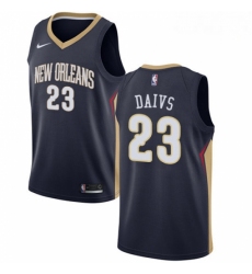 Mens Nike New Orleans Pelicans 23 Anthony Davis Swingman Navy Blue Road NBA Jersey Icon Edition