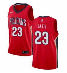 Mens Nike New Orleans Pelicans 23 Anthony Davis Swingman Red Alternate NBA Jersey Statement Edition