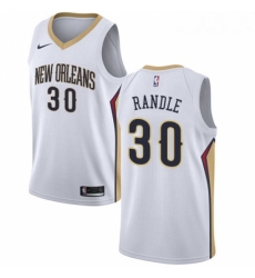 Mens Nike New Orleans Pelicans 30 Julius Randle Swingman White NBA Jersey Association Edition 