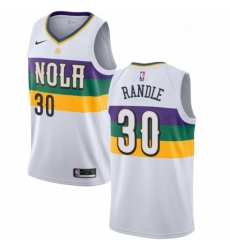 Mens Nike New Orleans Pelicans 30 Julius Randle Swingman White NBA Jersey City Edition 