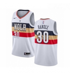 Mens Nike New Orleans Pelicans 30 Julius Randle White Swingman Jersey Earned Edition 