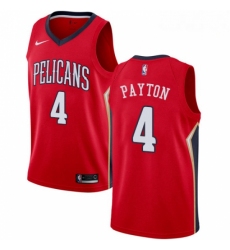 Mens Nike New Orleans Pelicans 4 Elfrid Payton Authentic Red NBA Jersey Statement Edition 