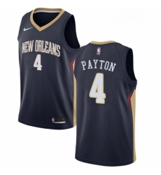 Mens Nike New Orleans Pelicans 4 Elfrid Payton Swingman Navy Blue NBA Jersey Icon Edition 