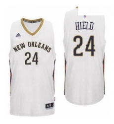 New Orleans Pelicans 24 Buddy Heild Home White New Swingman Jersey 