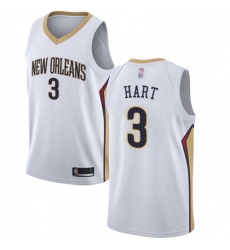 Pelicans #3 Josh Hart White Basketball Swingman Association Edition Jersey