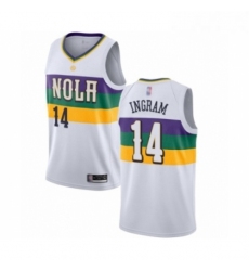 Womens New Orleans Pelicans 14 Brandon Ingram Swingman White Basketball Jersey City Edition 