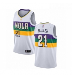 Womens New Orleans Pelicans 21 Darius Miller Swingman White Basketball Jersey City Edition 