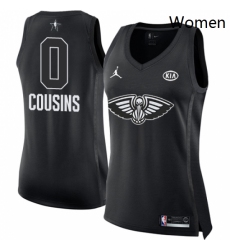 Womens Nike Jordan New Orleans Pelicans 0 DeMarcus Cousins Swingman Black 2018 All Star Game NBA Jersey