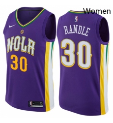 Womens Nike New Orleans Pelicans 30 Julius Randle Swingman Purple NBA Jersey City Edition 