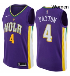 Womens Nike New Orleans Pelicans 4 Elfrid Payton Swingman Purple NBA Jersey City Edition 