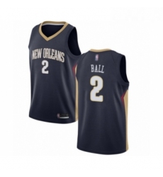 Youth New Orleans Pelicans 2 Lonzo Ball Swingman Navy Blue Basketball Jersey Icon Edition 