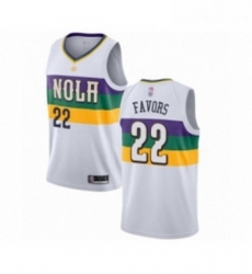 Youth New Orleans Pelicans 22 Derrick Favors Swingman White Basketball Jersey City Edition 