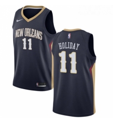 Youth Nike New Orleans Pelicans 11 Jrue Holiday Swingman Navy Blue Road NBA Jersey Icon Edition