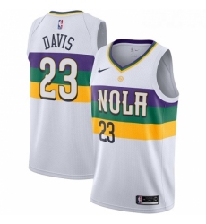 Youth Nike New Orleans Pelicans 23 Anthony Davis Swingman White NBA Jersey City Edition