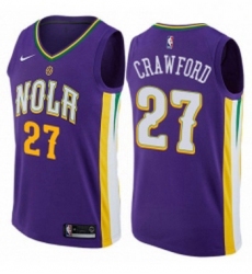 Youth Nike New Orleans Pelicans 27 Jordan Crawford Swingman Purple NBA Jersey City Edition 