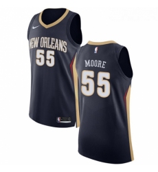 Youth Nike New Orleans Pelicans 55 ETwaun Moore Authentic Navy Blue Road NBA Jersey Icon Edition