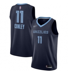 Grizzlies  11 Mike Conley Navy Blue Basketball Swingman Icon Edition Jersey