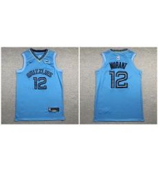 Grizzlies 12 Ja Morant Light Blue Nike Authentic Jersey