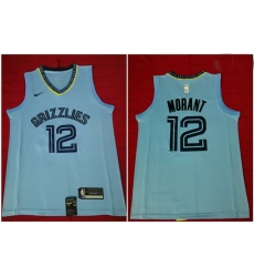 Grizzlies 12 Ja Morant Light Blue Nike Swingman Jersey