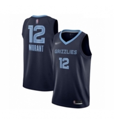 Grizzlies 12 Ja Morant Navy Blue Basketball Swingman Icon Edition Jersey