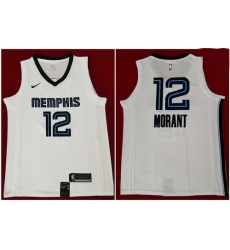 Grizzlies 12 Ja Morant White Nike Swingman Jersey 2