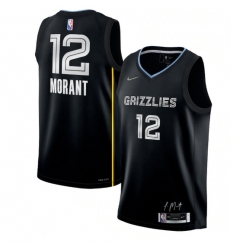 Men Memphis Grizzlies 12 Ja Morant 75th Anniversary Select Series Rookie Of The Year Swingman Stitched Jersey