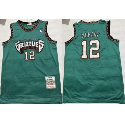 Men Memphis Grizzlies 12 Ja Morant Teal Throwback Stitched Jersey