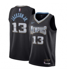 Men Memphis Grizzlies 13 Jaren Jackson Jr  Black 2022 23 City Edition Stitched Basketball Jersey