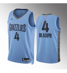 Men Memphis Grizzlies 4 Victor Oladipo Blue Statement Edition Stitched Jersey