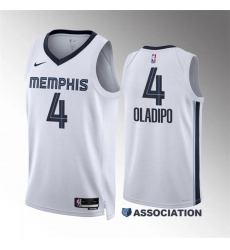Men Memphis Grizzlies 4 Victor Oladipo White Association Edition Stitched Jersey