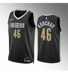 Men Memphis Grizzlies 46 John Konchar Black 2023 24 City Edition Stitched Basketball Jersey
