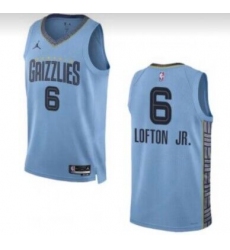Men Memphis Grizzlies 6 Lofton jr  Light Blue jerseys