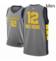 Men NBA 2018 19 Memphis Grizzlies 12 Yuta Watanabe City Edition Gray Jersey 