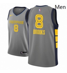 Men NBA 2018 19 Memphis Grizzlies 8 MarShon Brooks City Edition Gray Jersey 