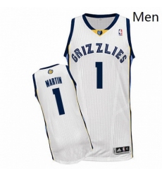 Mens Adidas Memphis Grizzlies 1 Jarell Martin Authentic White Home NBA Jersey 