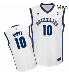 Mens Adidas Memphis Grizzlies 10 Mike Bibby Swingman White Home NBA Jersey 