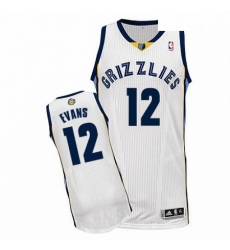 Mens Adidas Memphis Grizzlies 12 Tyreke Evans Authentic White Home NBA Jersey 