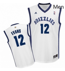 Mens Adidas Memphis Grizzlies 12 Tyreke Evans Swingman White Home NBA Jersey 
