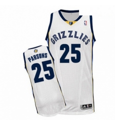 Mens Adidas Memphis Grizzlies 25 Chandler Parsons Authentic White Home NBA Jersey 